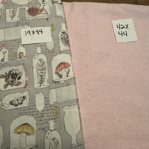 Apothecary Specimen Jar Pink Blender Cotton Quilting Fabric Bundle 1.69 Yards